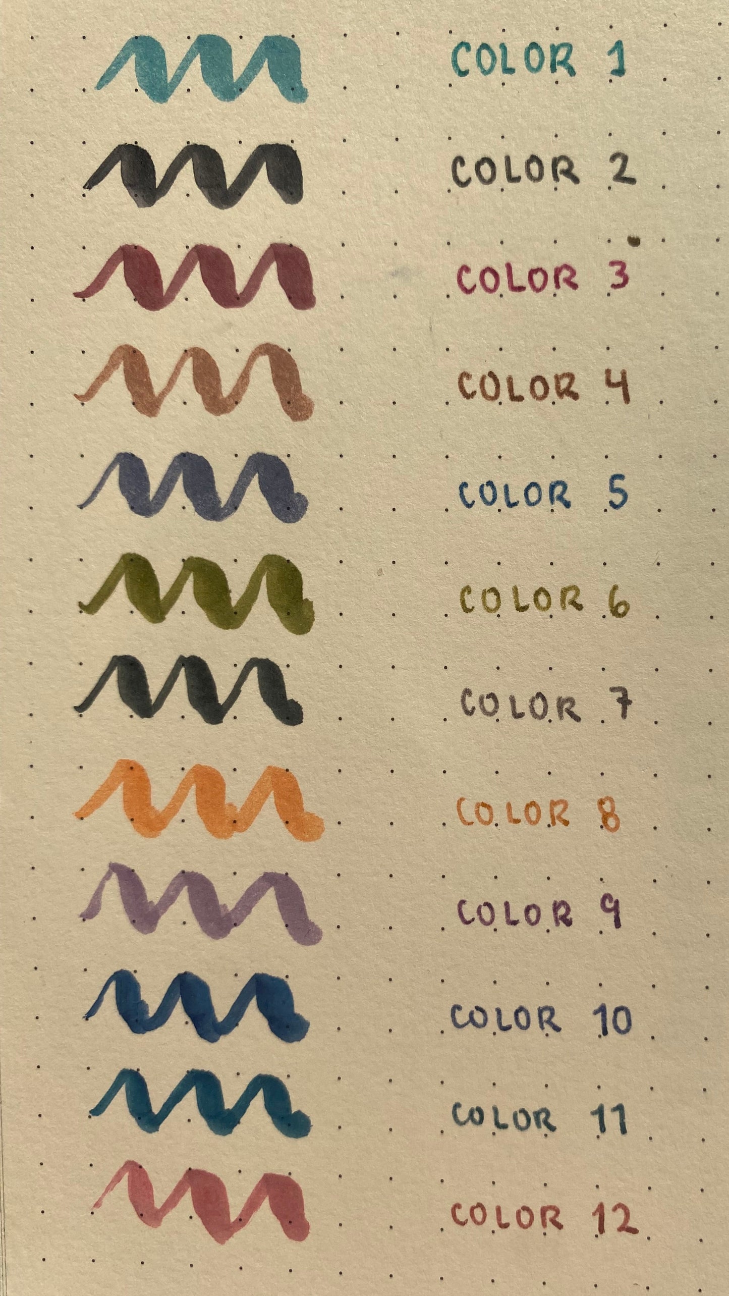 Set de Brush Pens colores vintage-12 pzas