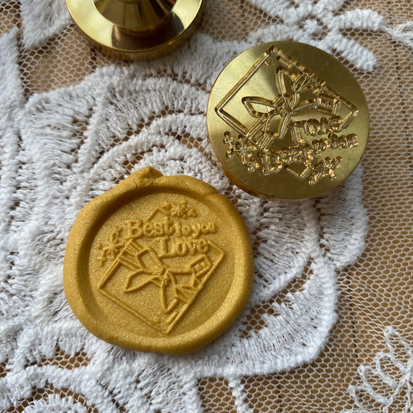 Bronce prediseñado "best to you love" 3.0 cm