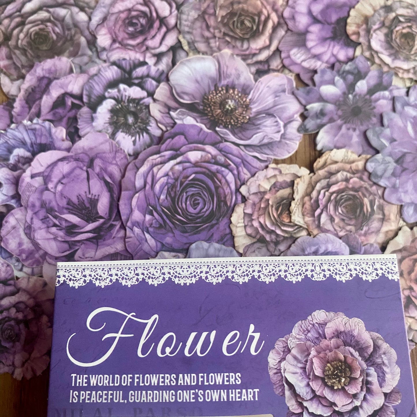 Stickers flower con relieve-20 pzas