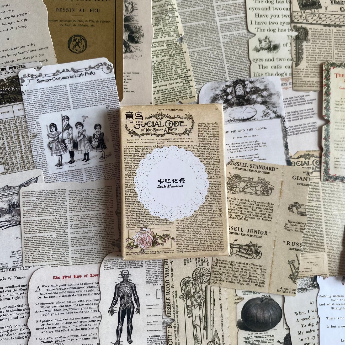 Cajita de stickers newspaper 2-24 pzas