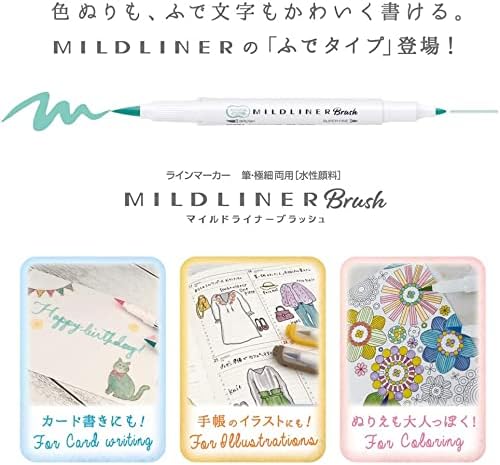 Brush pens Zebra Mildliner-5 piezas
