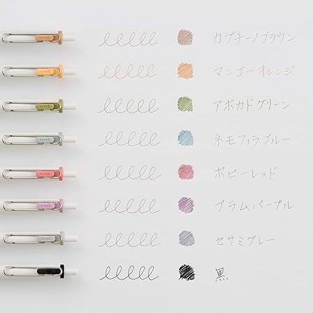 Set de lapiceros Uniball One Fika 0.38 mm-8 pzas