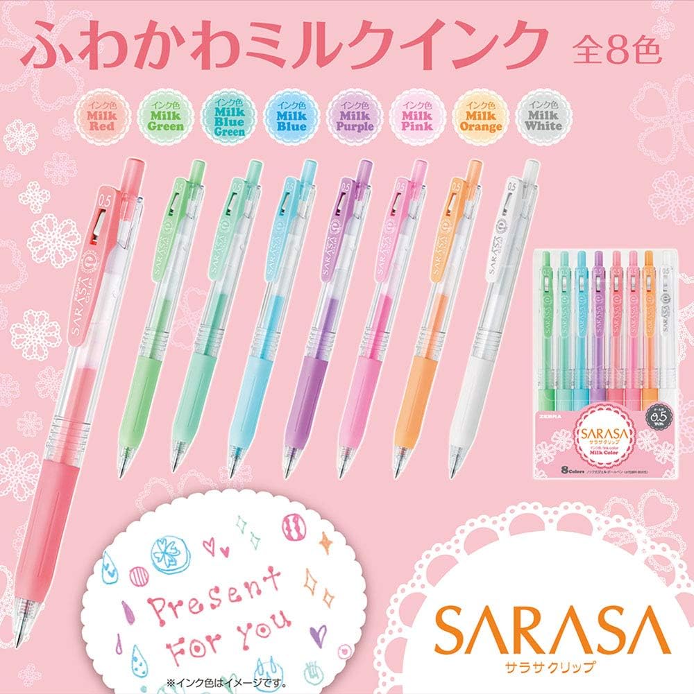 Set Zebra Sarasa clip-8 pzas