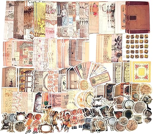 Set de papeleria vintage-200 pzas