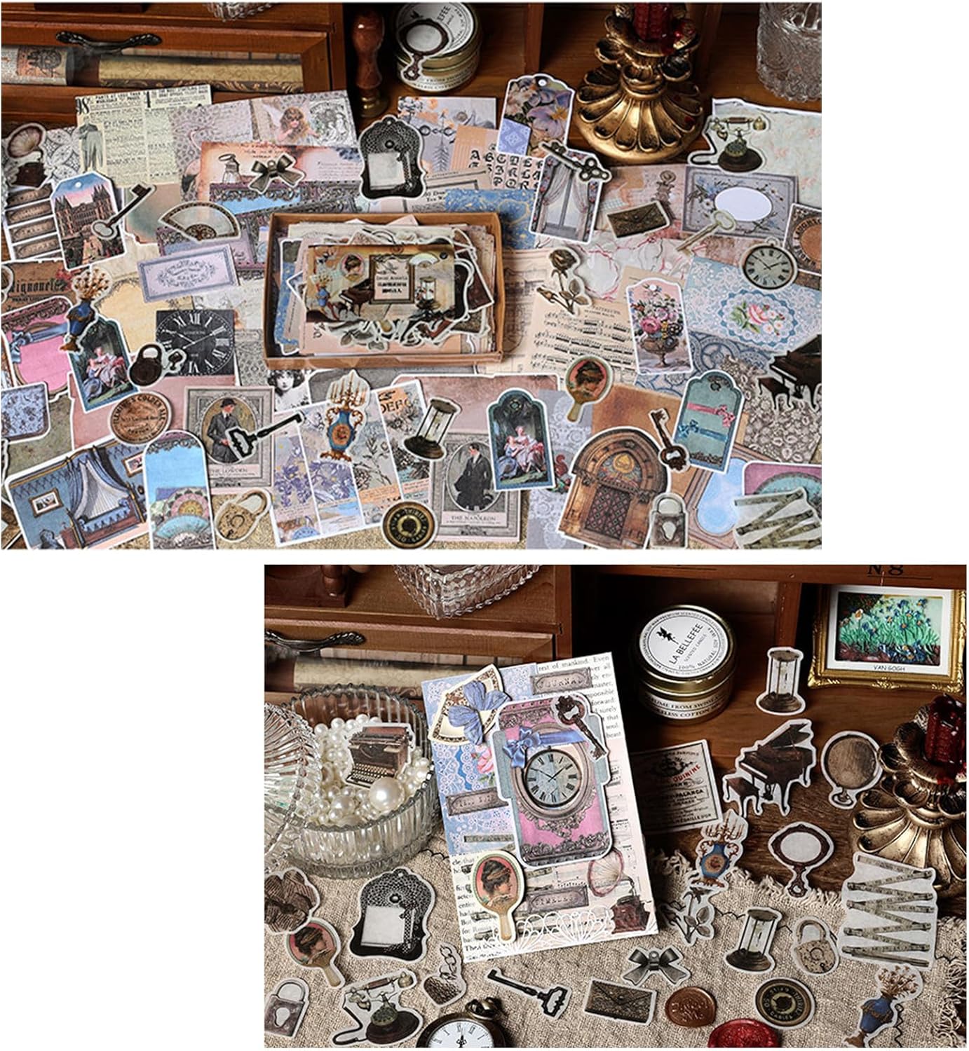 Set de papeleria vintage-200 pzas