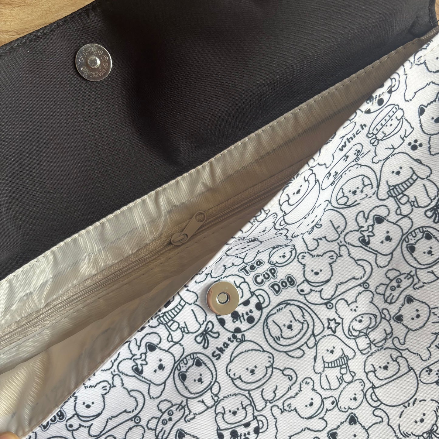 Estuche de tela perritos tamaño A4