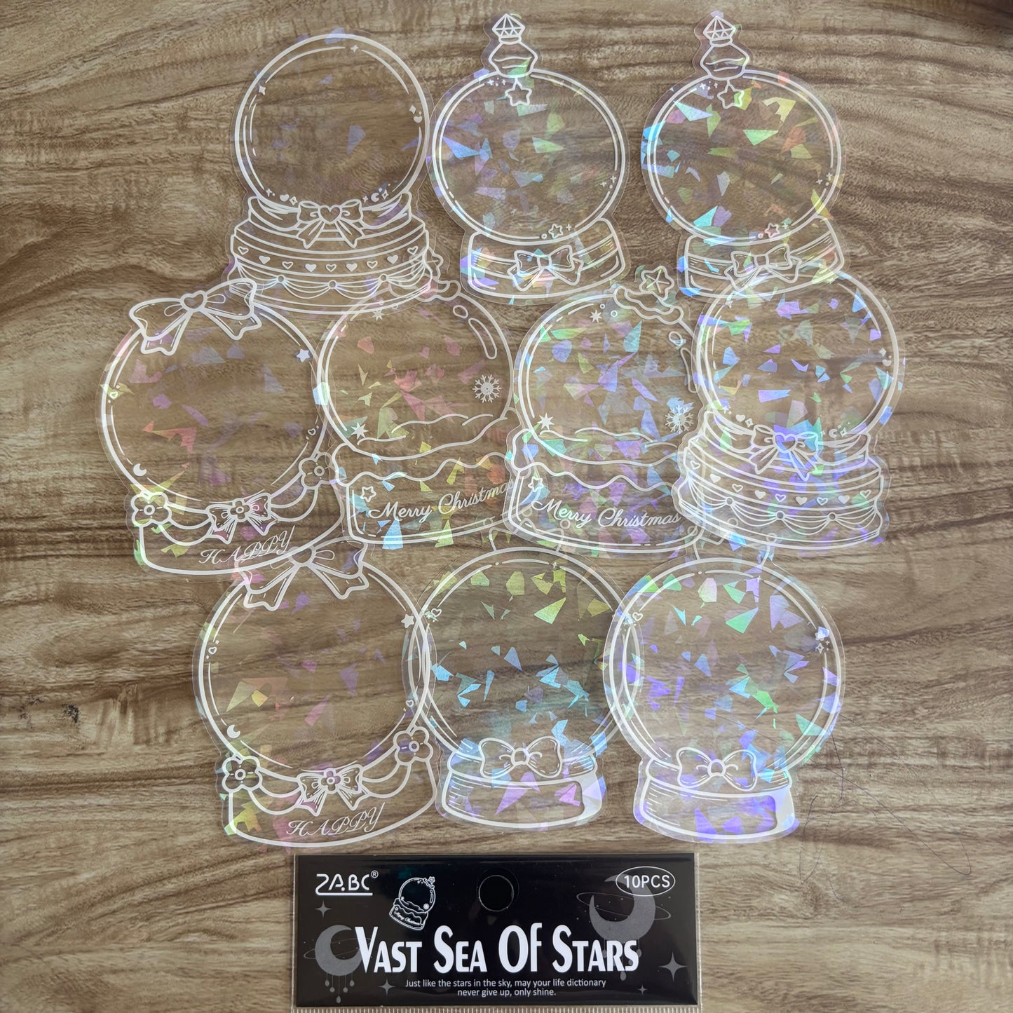 Botellitas holográficas-10 pzas