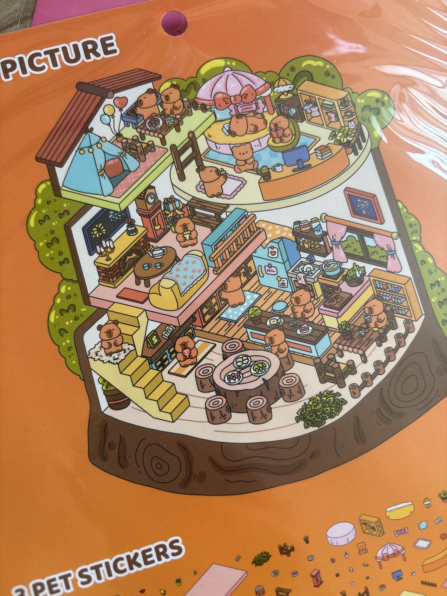 Sticker escenario cute animals-1 pzas