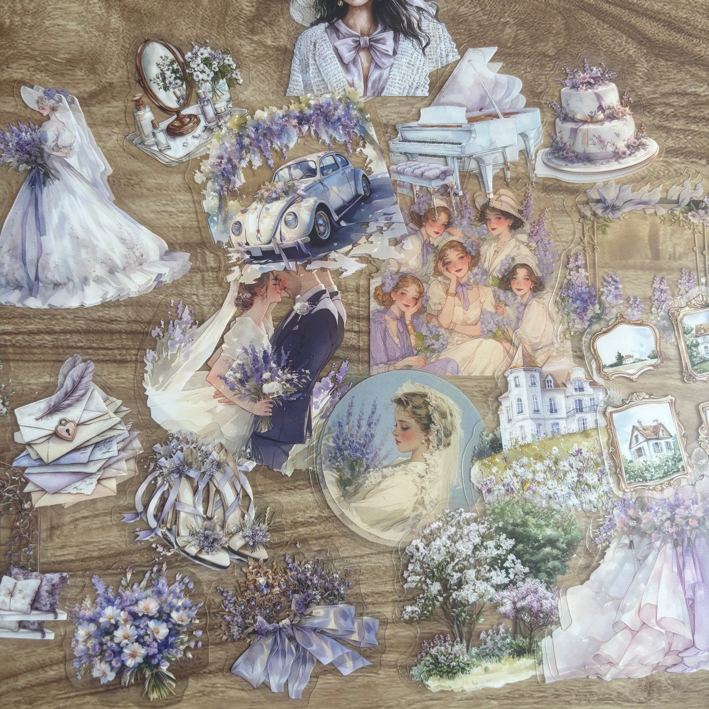 Stickers parejas y bodas-40 pzas