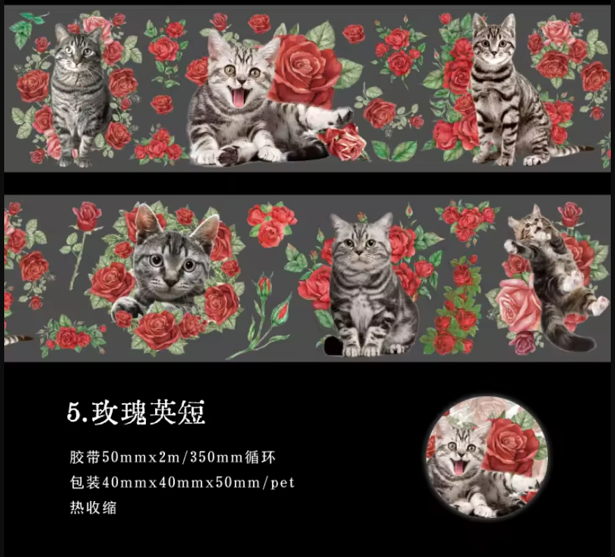 Washitape gatitos-2 metros
