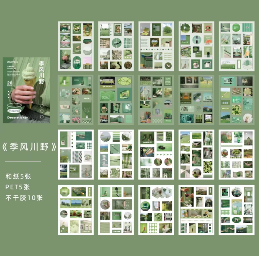 Block de stickers series photo craft-20 pzas