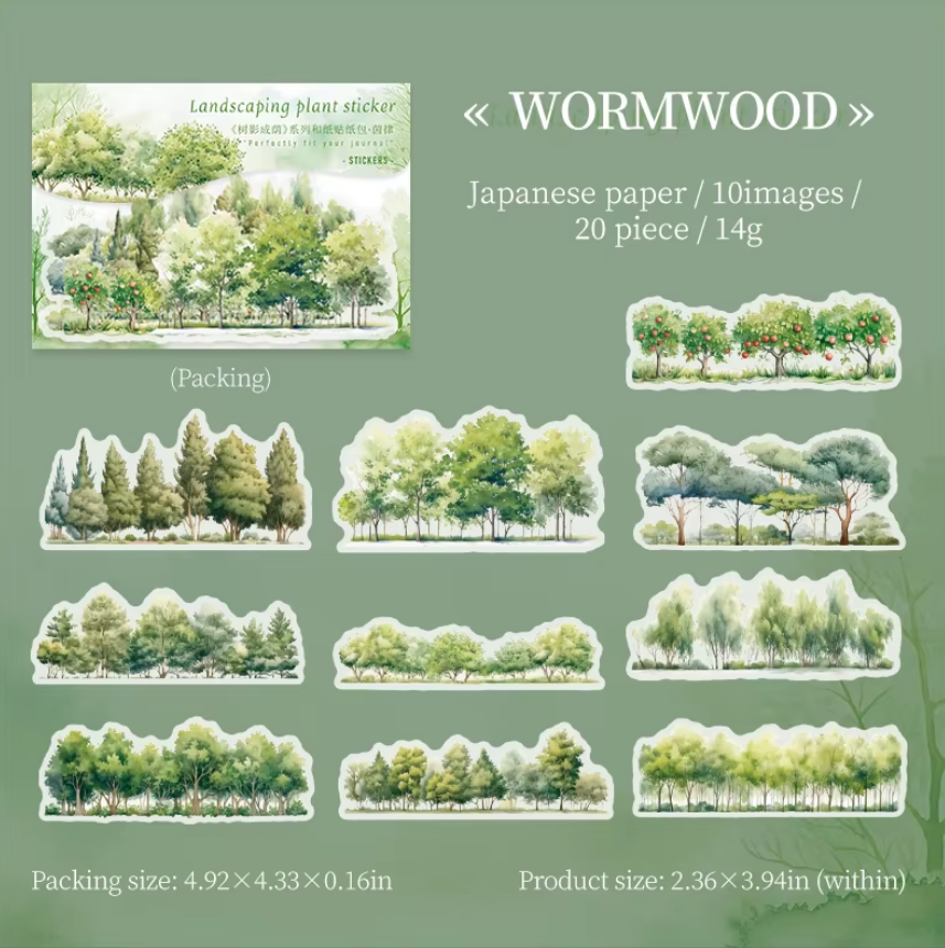 Stickers Shade of Trees-20 pzas