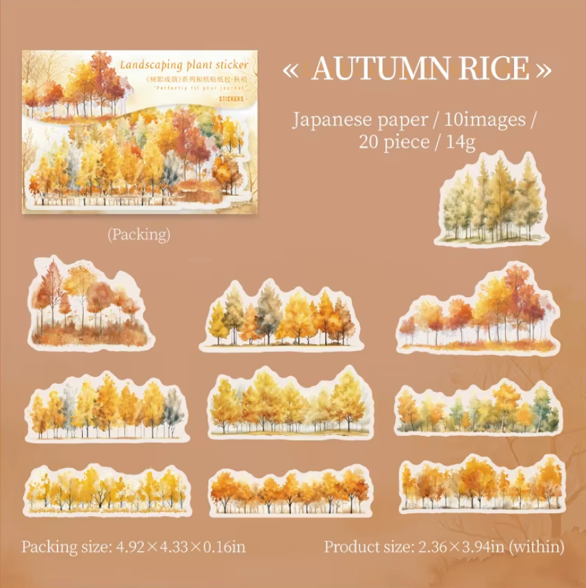 Stickers Shade of Trees-20 pzas