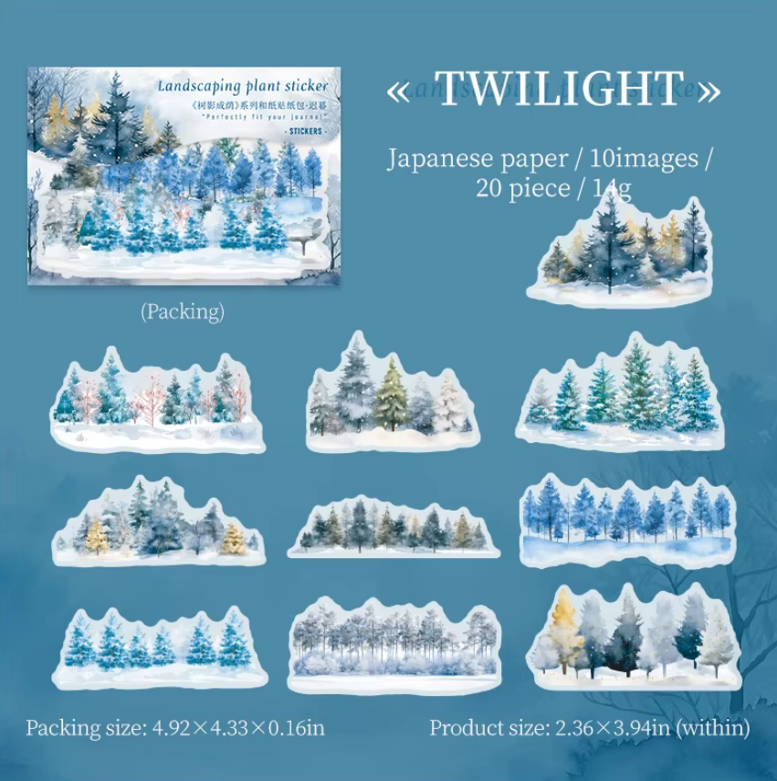 Stickers Shade of Trees-20 pzas