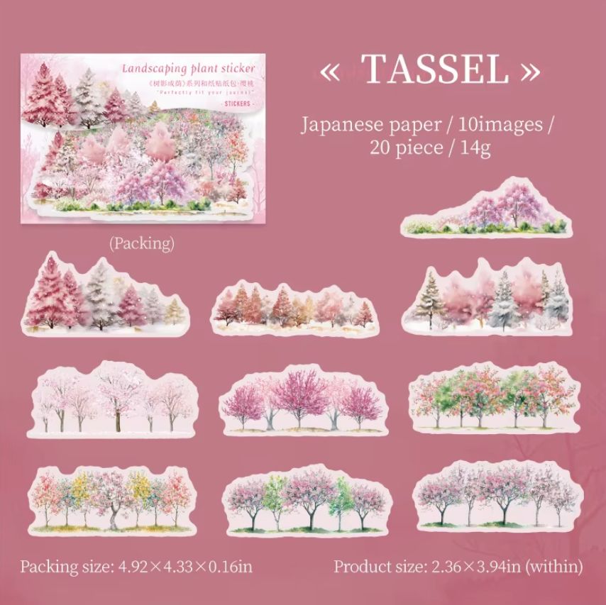 Stickers Shade of Trees-20 pzas