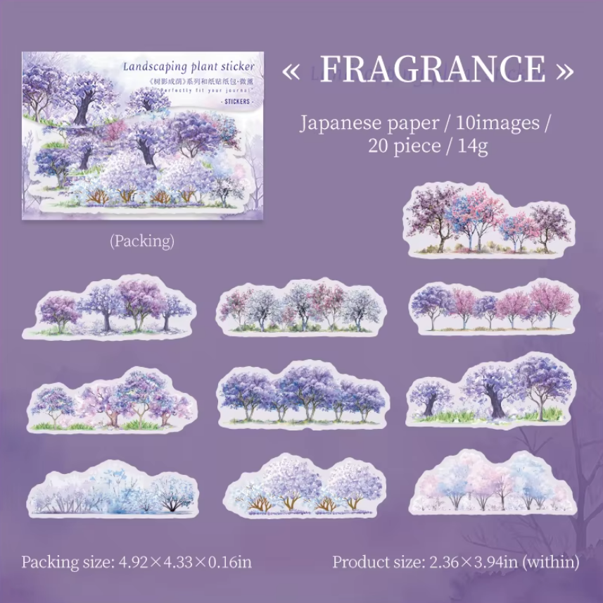 Stickers Shade of Trees-20 pzas