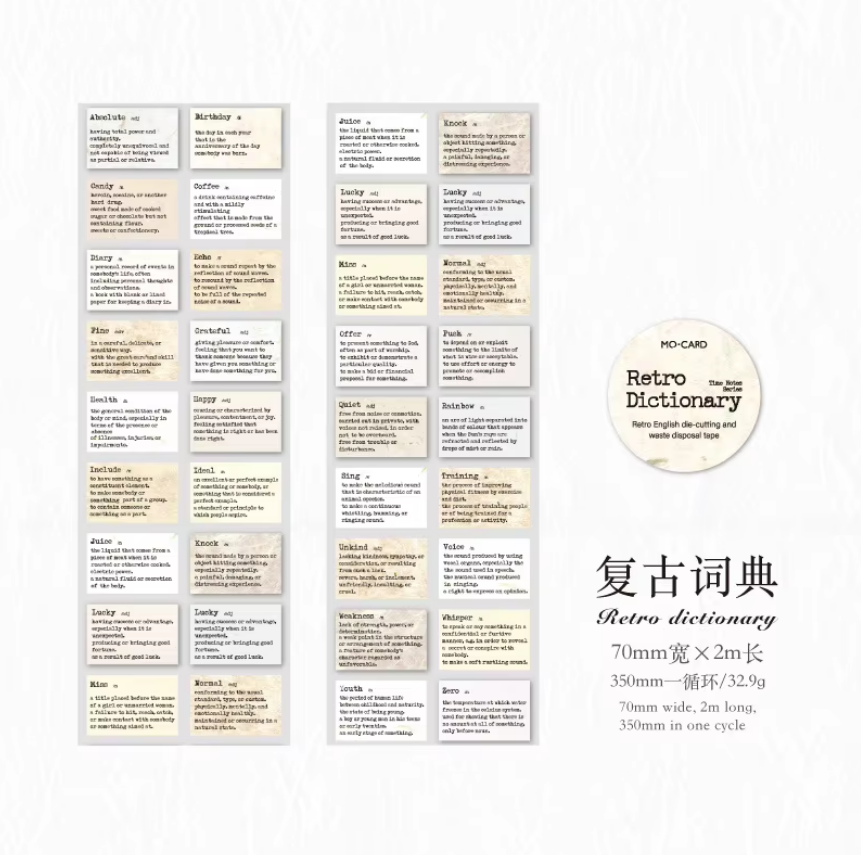 Washitape roll "age notes"-2 metros