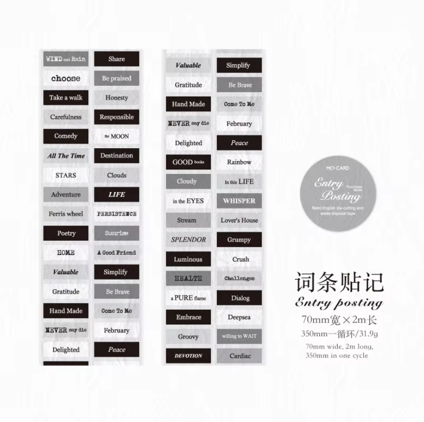 Washitape roll "age notes"-2 metros