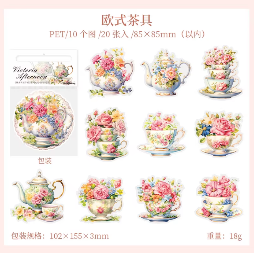 Stickers juego de té-20 pzas