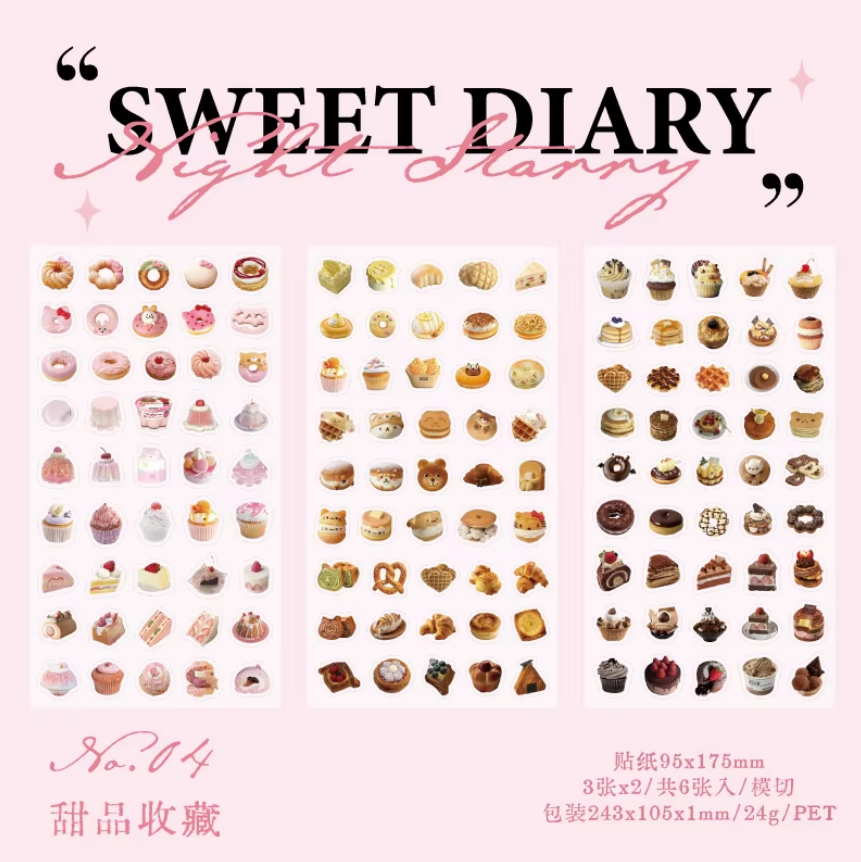 Stickers sweet diary-6 planchas