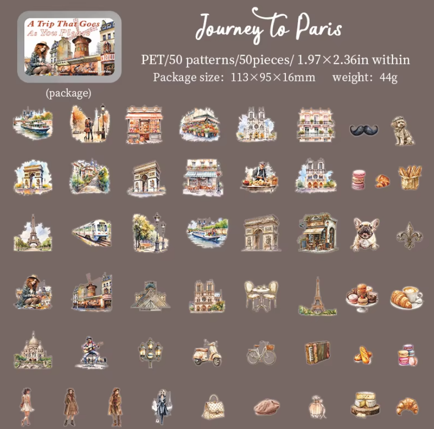 Stickers A trip that goes-50 pzas