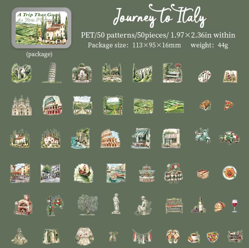 Stickers A trip that goes-50 pzas
