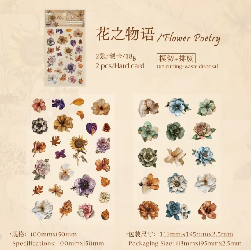 Stickers 3D naturaleza-2 planchas