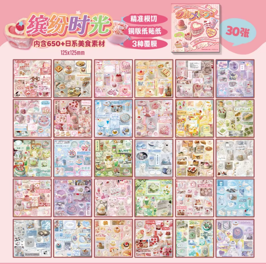 Block de stickers dessert cake japan-30 hojas