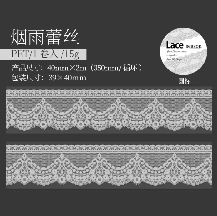 Washitape encaje "lace season"-2 metros