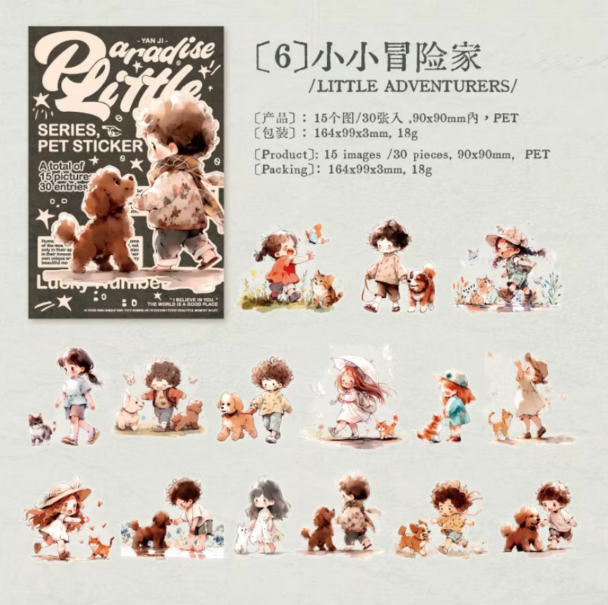 Stickers little adventures-30 pzas
