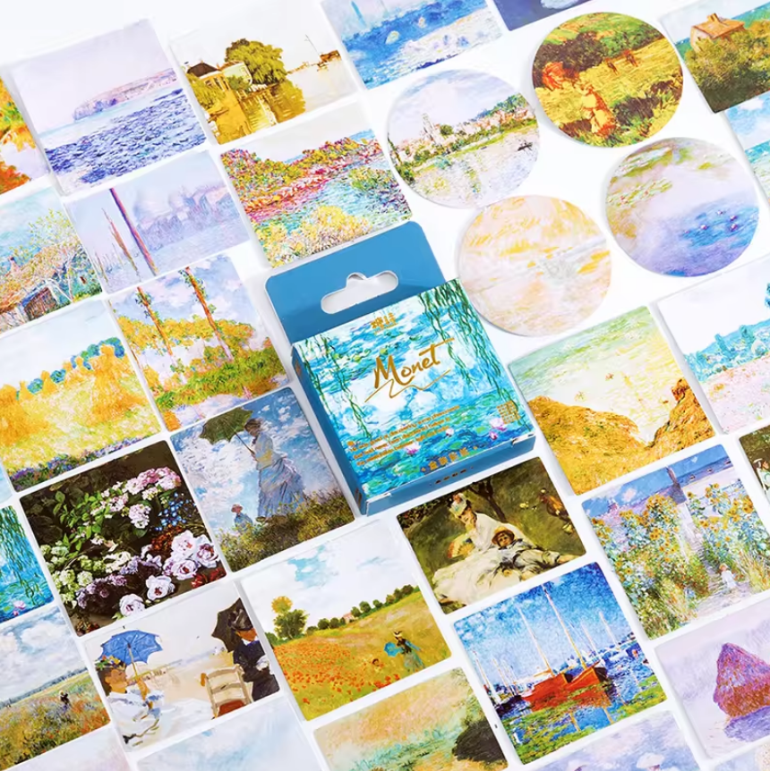 Cajita de stickers Monet-45 pzas