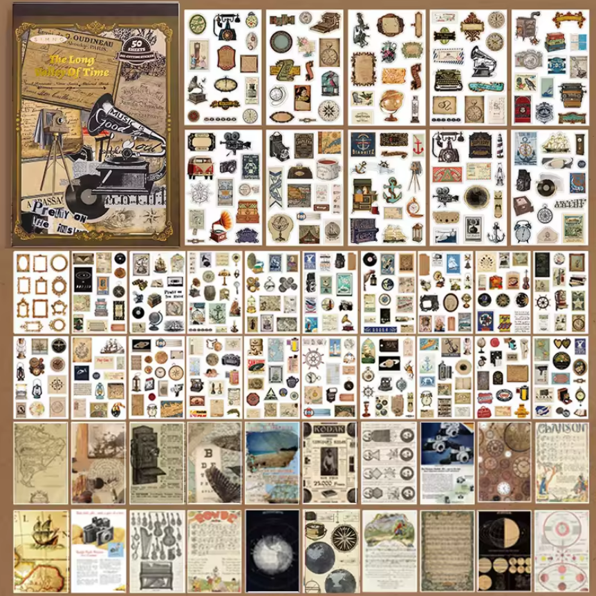 Block de stickers The long valley of time-50 hojas