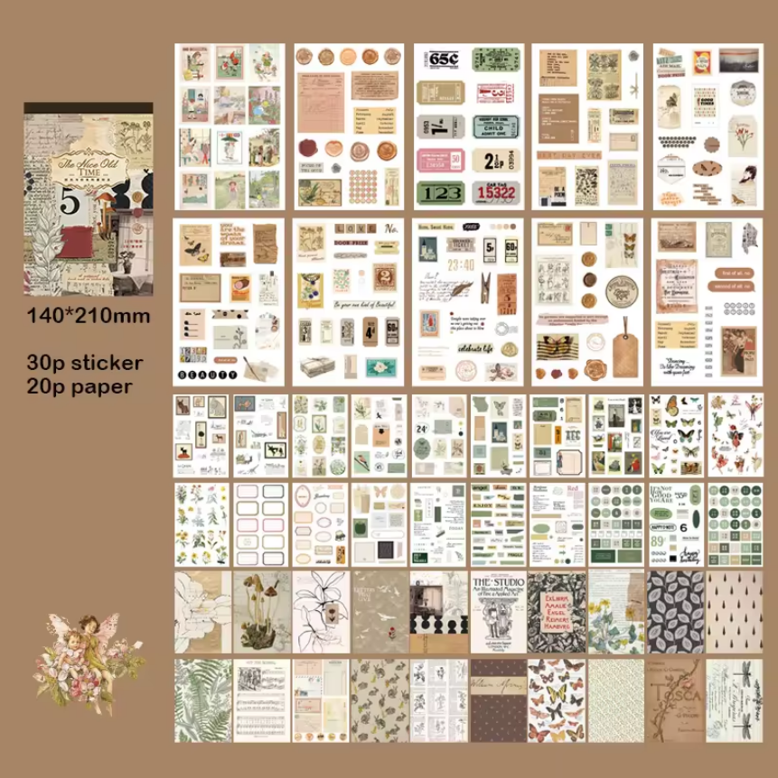 Block de stickers The old time-50 hojas