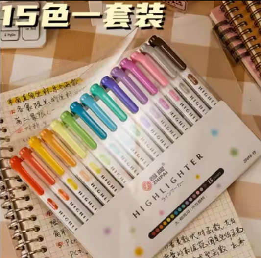 Juego de resaltadores highlighter-15 pzas