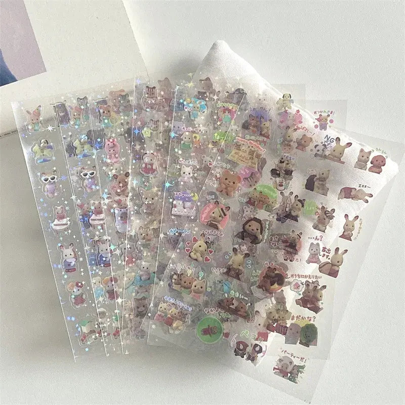 Stickers holograficos ternurines-8 pzas