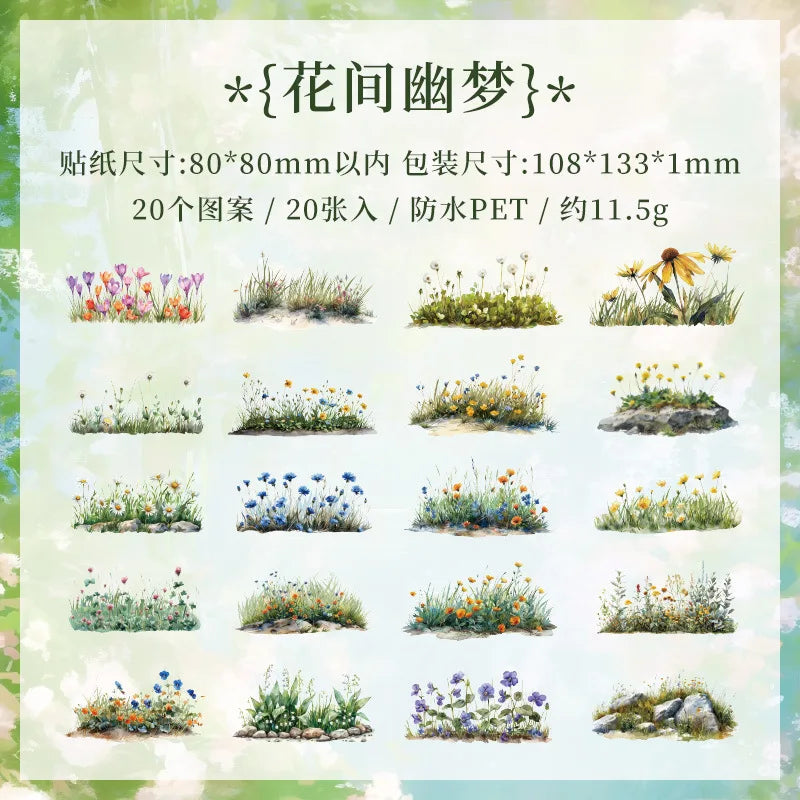Stickers jardines-20 pzas