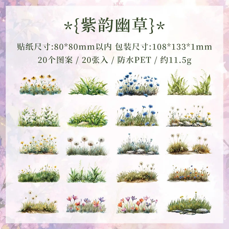 Stickers jardines-20 pzas