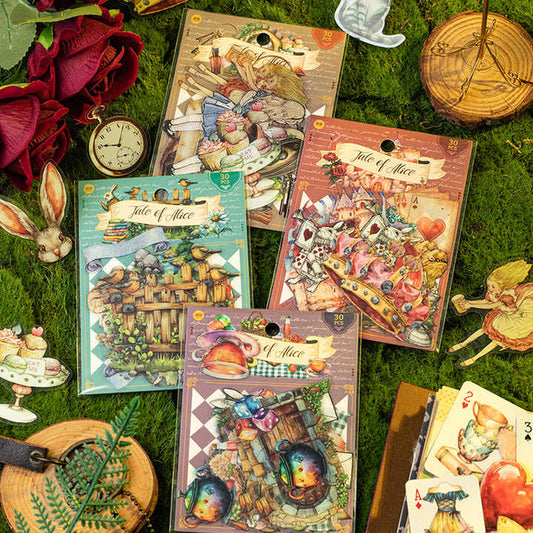 Stickers Alicia en el Pais de las Maravillas-30 pzas