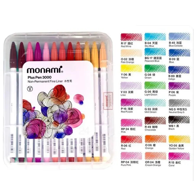 Monami Plus Pen 3000-24 pzas