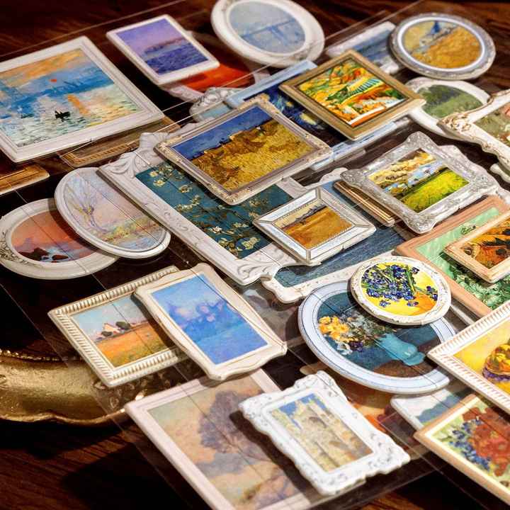 Stickers 3D pinturas famosas-2 hojas