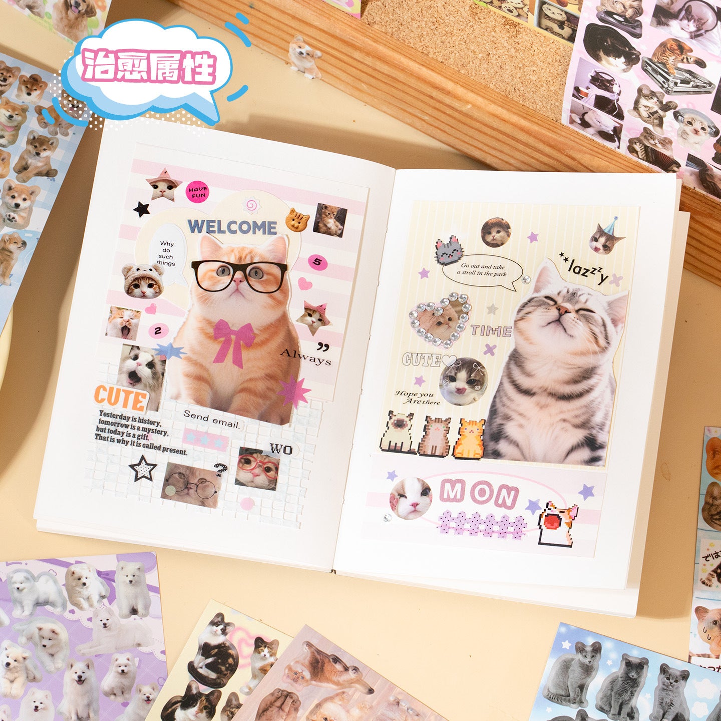 Librito cute pet happy diary-20 hojas