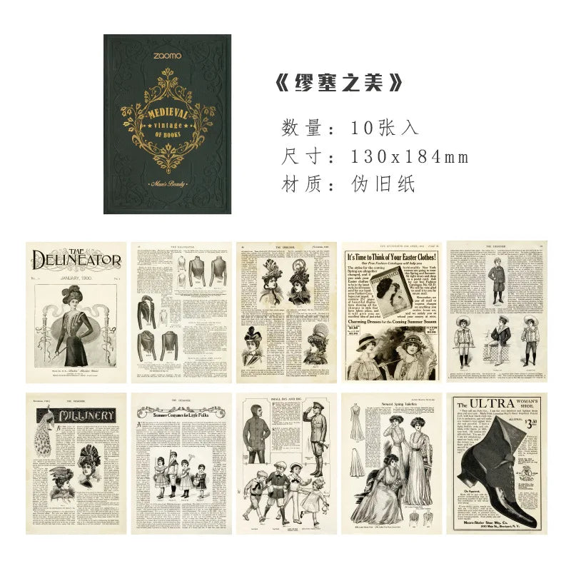 Set papel medieval-10 pzas