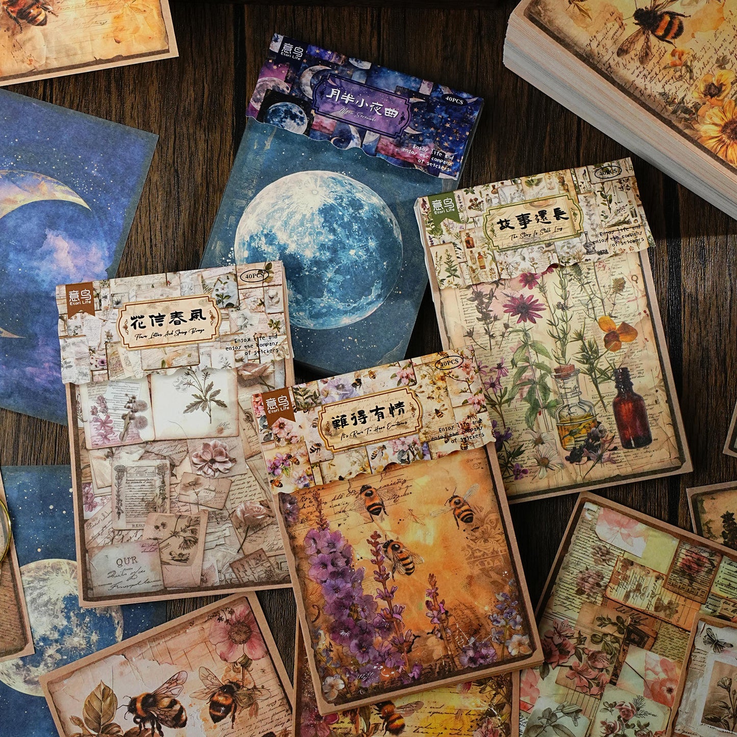 Papel decorativo vintage-40 pzas