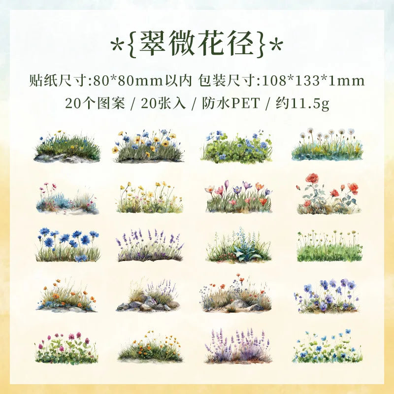 Stickers jardines-20 pzas