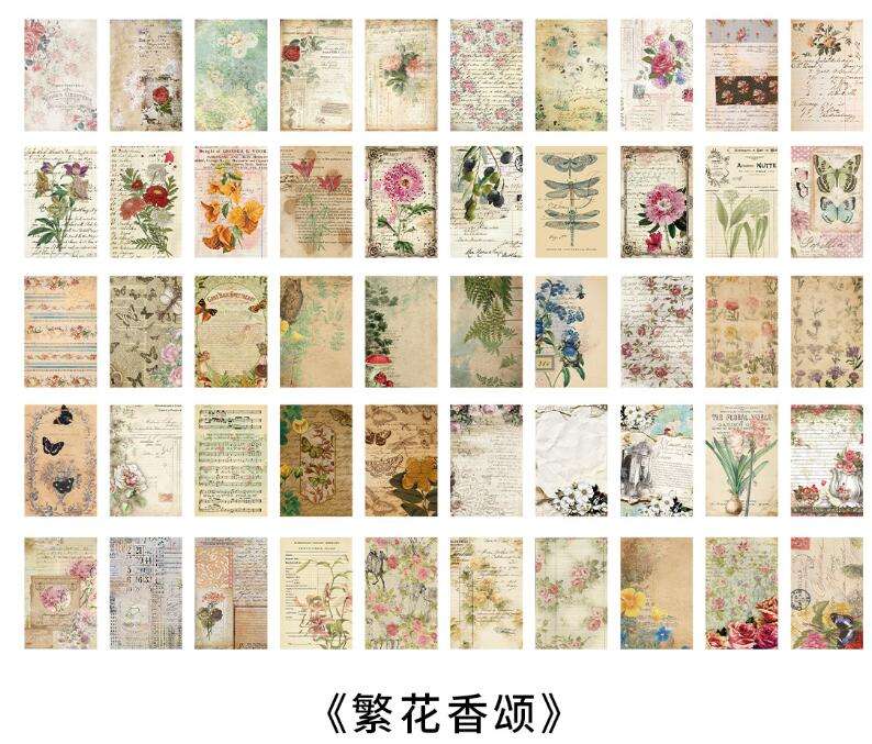 Librito retro deco paper-100 hojas