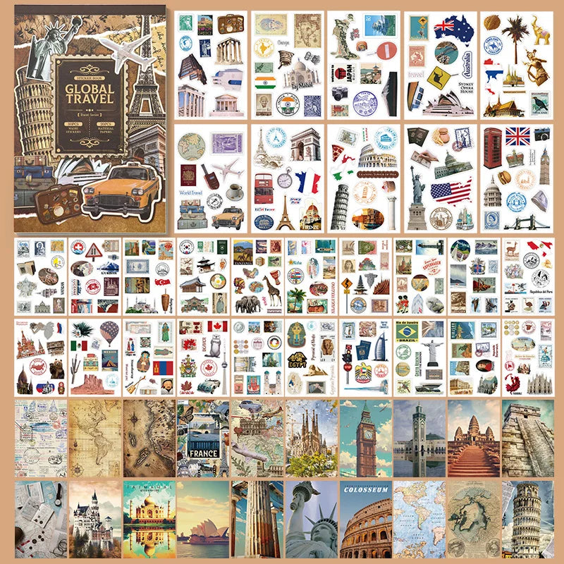Block de stickers Global travel-50 hojas