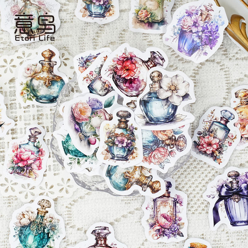 Cajita de stickers fragance-46 pzas