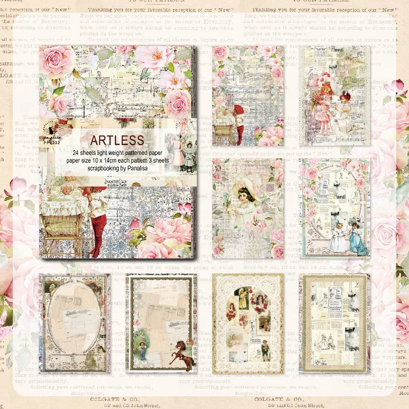 Papel retro boblewoman-24 hojas