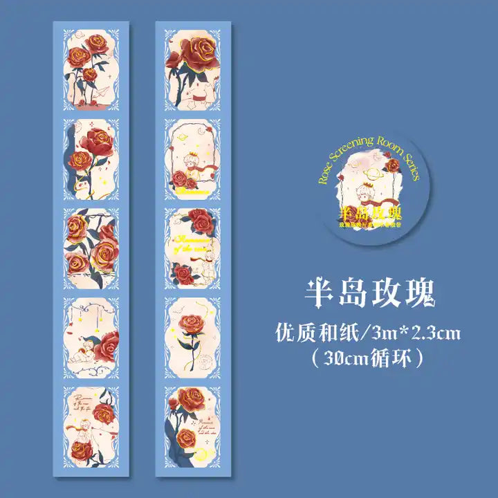 Washitape unitario serie rose-3 metros