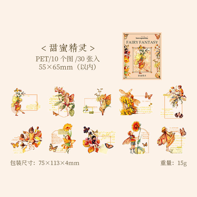 Stickers Fairy fantasy-30 pzas